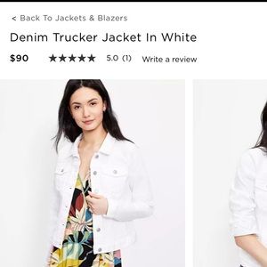 Loft white denim jacket